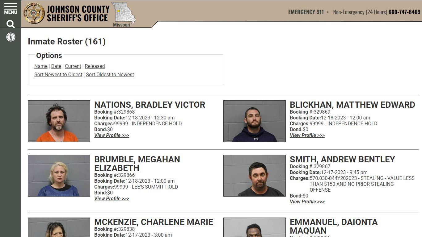 Inmate Roster - Current Inmates Booking Date Descending - Johnson ...